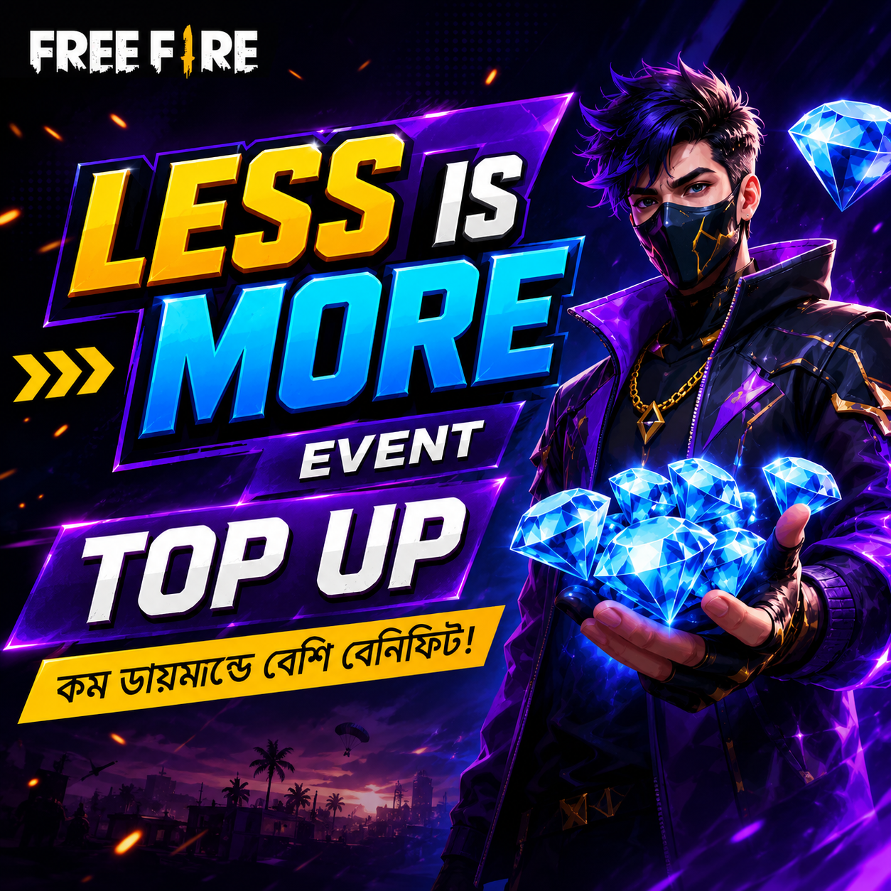 Free Fire Less Is More Top Up BD- 520 Diamonds